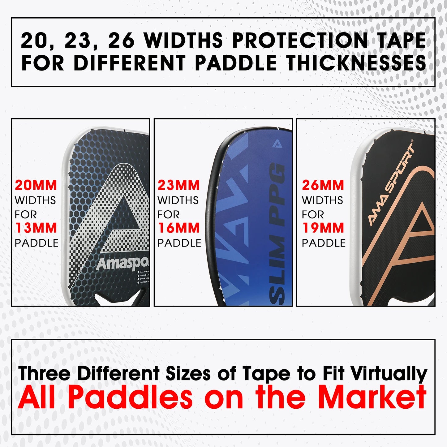 AMASPORT Colorful Paddle Protection Tapes for Racket