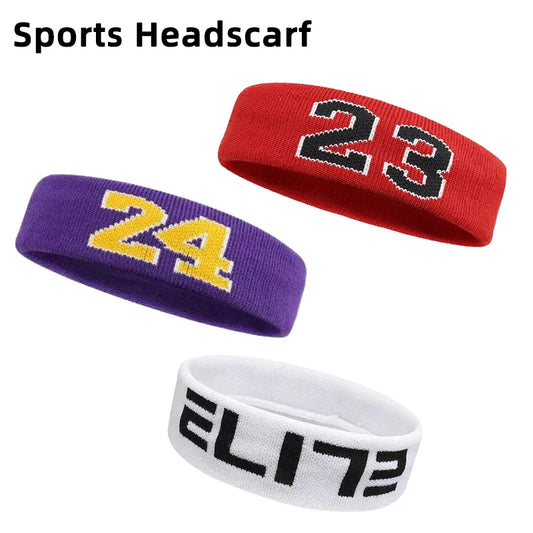 High Elastic Cotton Sports Headband Number 24