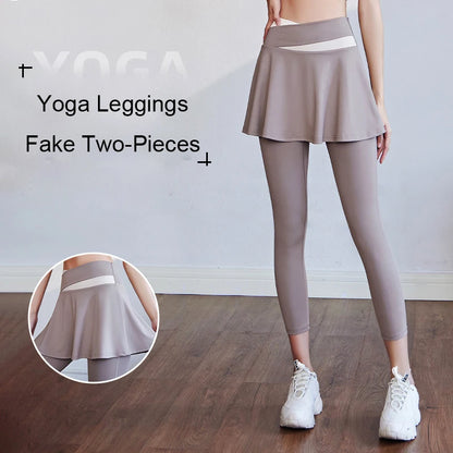 Leggings mit überkreuztem Bund und Rock für Yoga und Golf