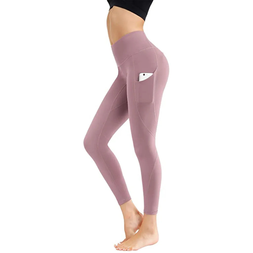 Elastische Yogahose mit hoher Taille für Damen