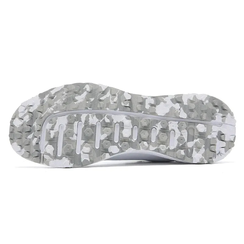 Chaussures de golf imperméables en microfibre à laçage rapide