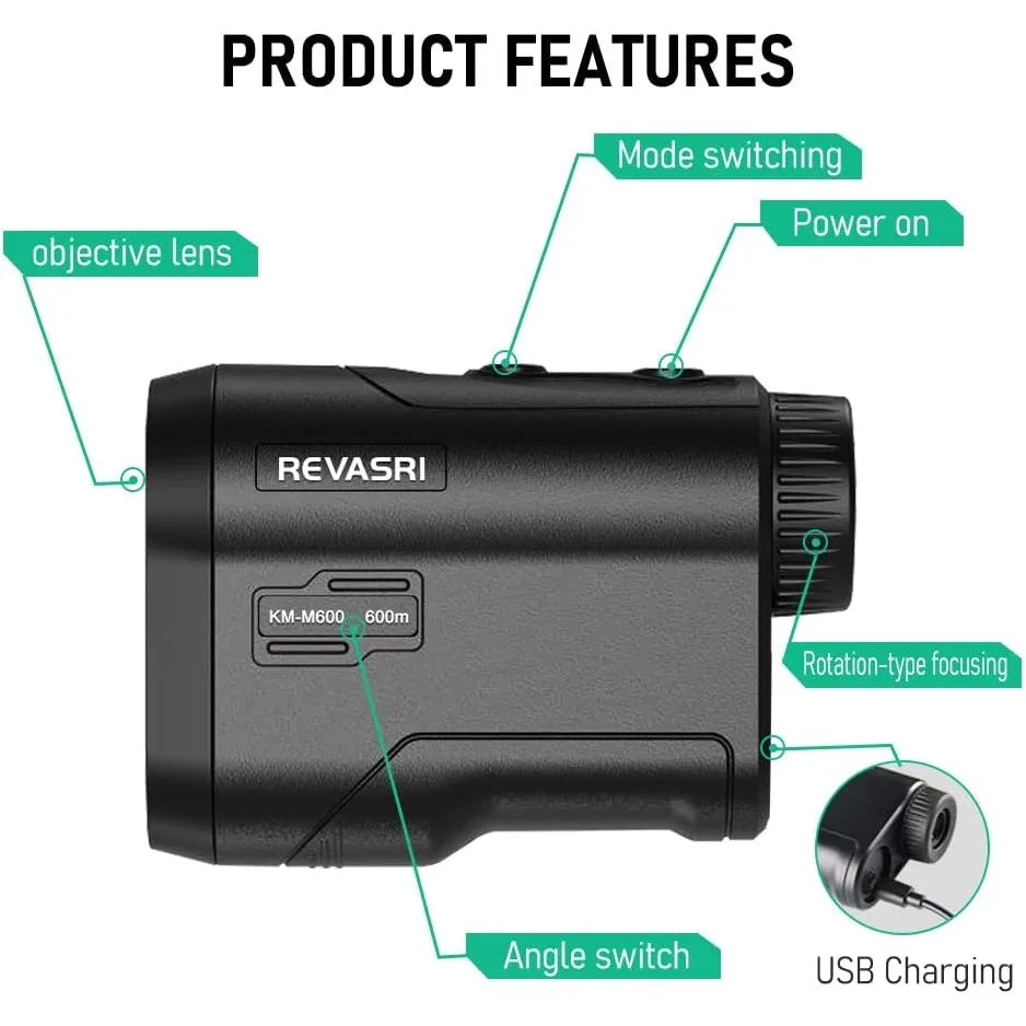 REVASRI 600M Golf Laser Rangefinder with Slope Compensation