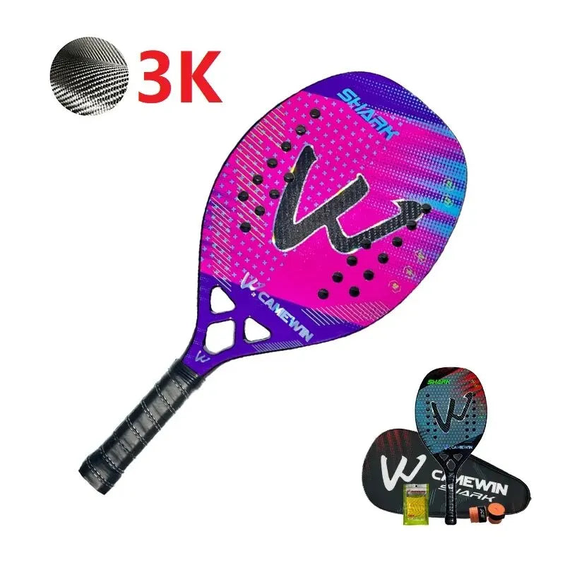 Camewin 3K Carbon Beach Tennis Racket