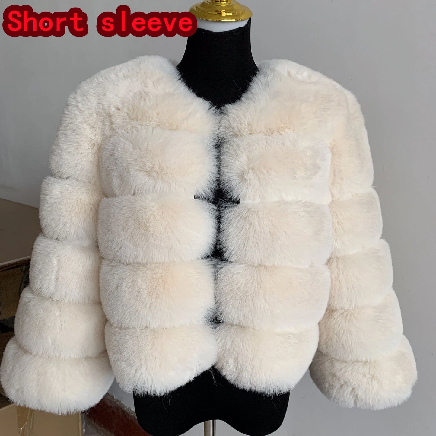 Luxurious Faux Fox Fur Fluffy Jacket