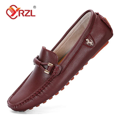 YRZL Mocassins Hommes Chaussures en Cuir Faites à la Main Chaussures de Conduite décontractées Chaussures à enfiler Chaussures de Luxe Confortables Mocassins Chaussures pour Hommes Grande Taille 37-48