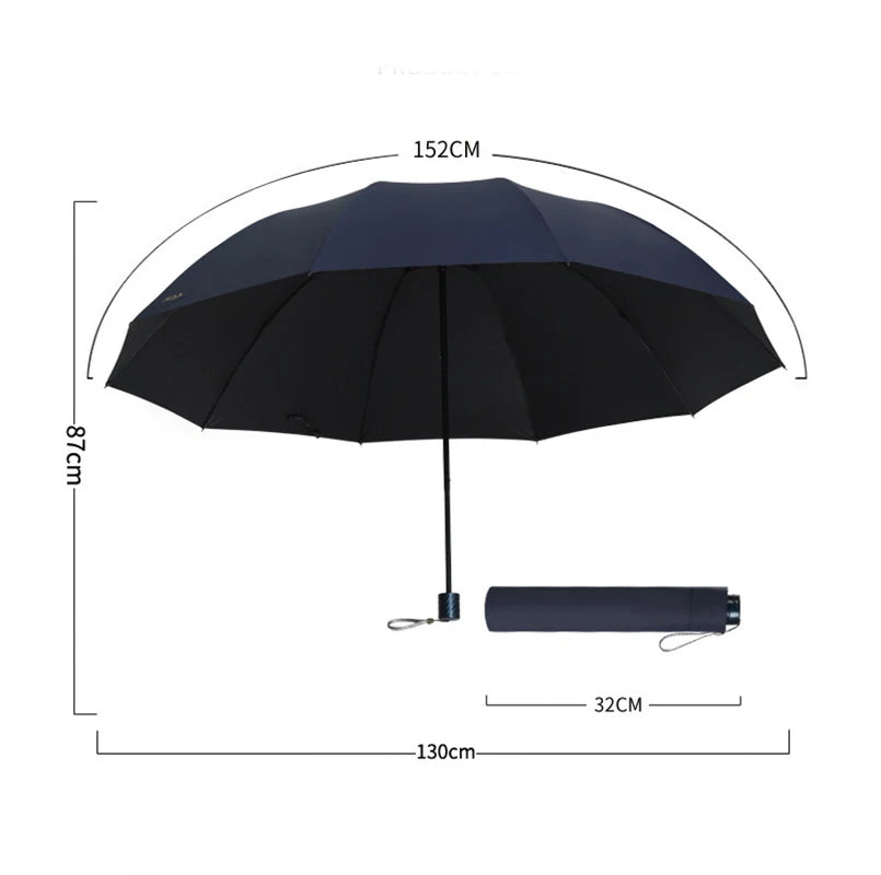 Parapluie de golf double pliable coupe-vent