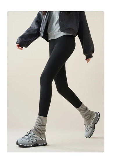 Leggings d'hiver en polaire de lapin et peau de requin