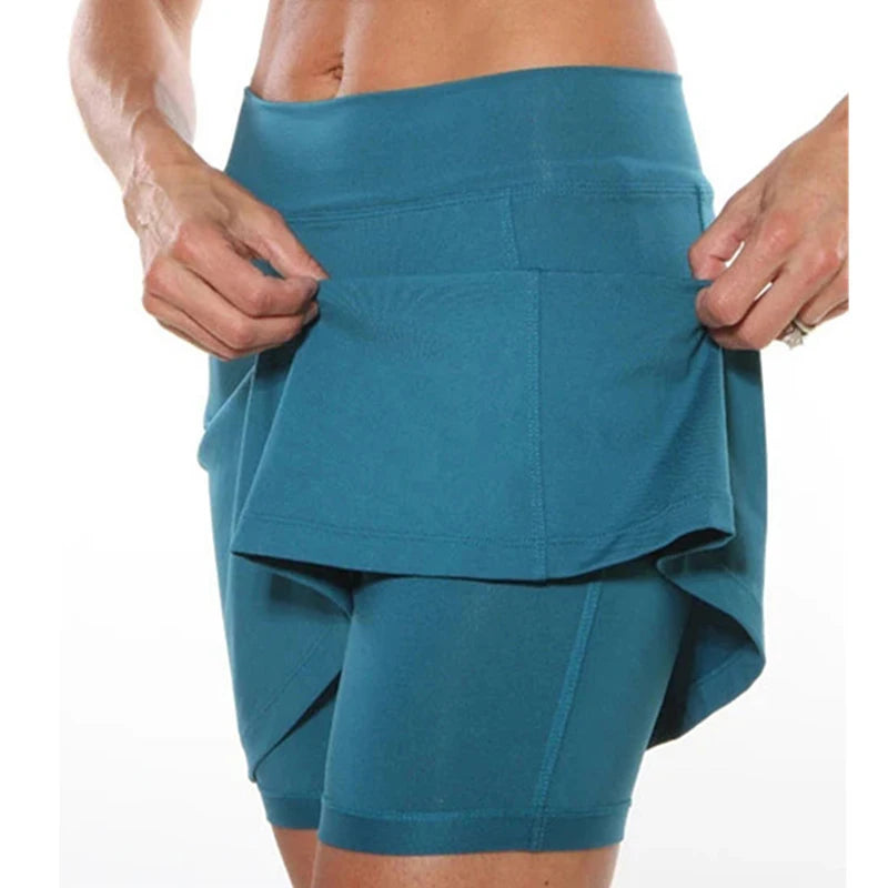 Women's Summer High Waist Golf Skirt with Pockets