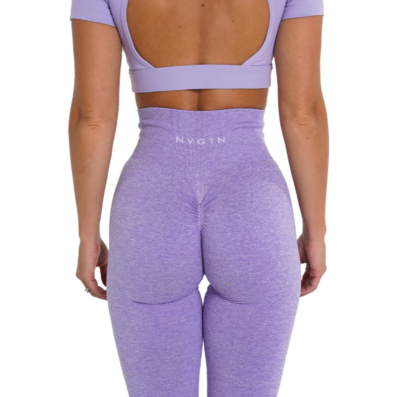 Women Speckled Scrunch Seamless Yoga Leggings