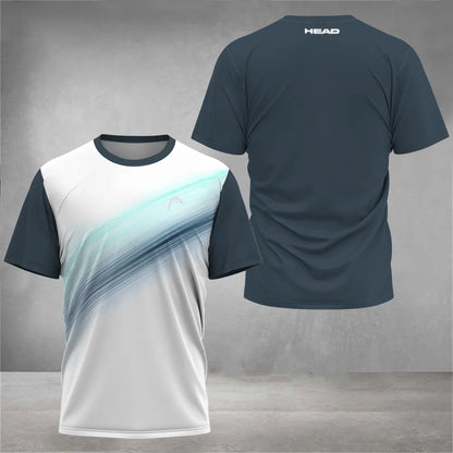 Breathable Solid Color Printed Men's Tennis Shirt