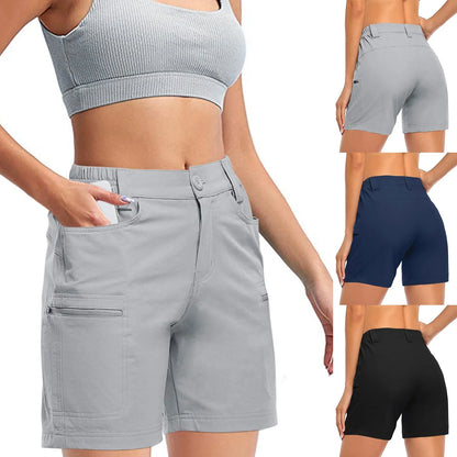 Schnelltrocknende Golfshorts für Damen mit Reißverschlusstaschen