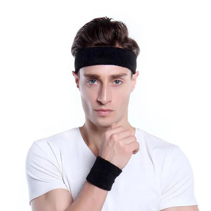 Elastisches Sport-Stirnband aus Baumwolle für alle Sportarten für Männer und Frauen