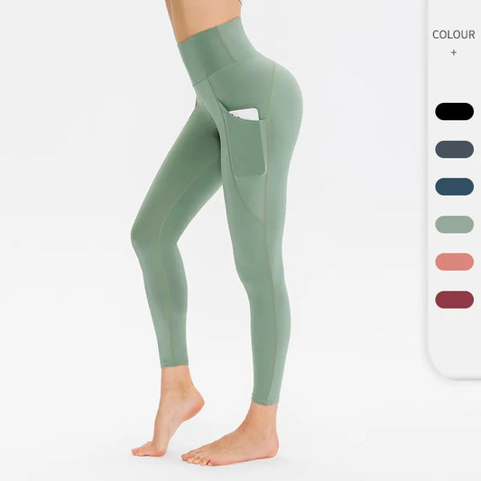 Elastic High-Waist Yoga Pants for Women's