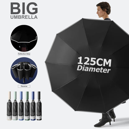 Grand parapluie pliant automatique de 125CM imperméable