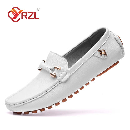 YRZL Mocassins Hommes Chaussures en Cuir Faites à la Main Chaussures de Conduite décontractées Chaussures à enfiler Chaussures de Luxe Confortables Mocassins Chaussures pour Hommes Grande Taille 37-48