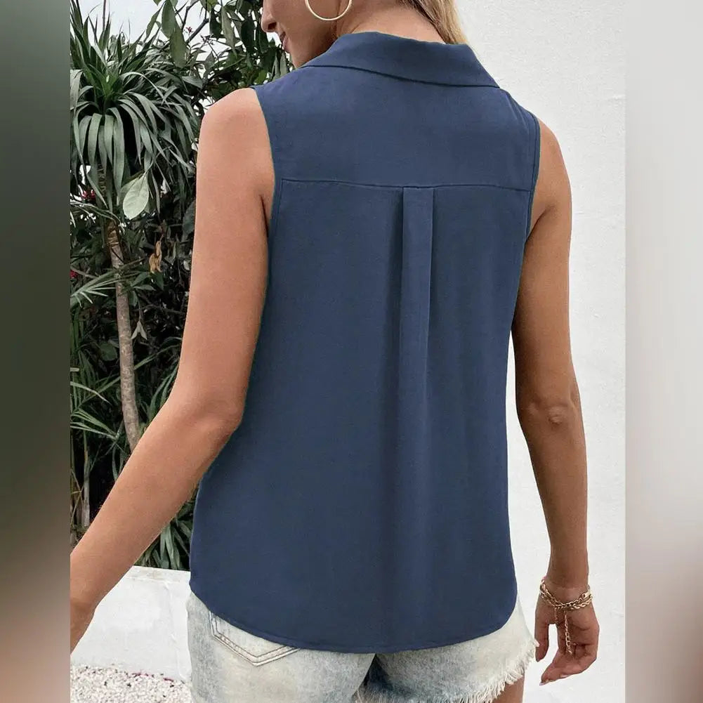 Women's Silk V-Neck Oversize Tank