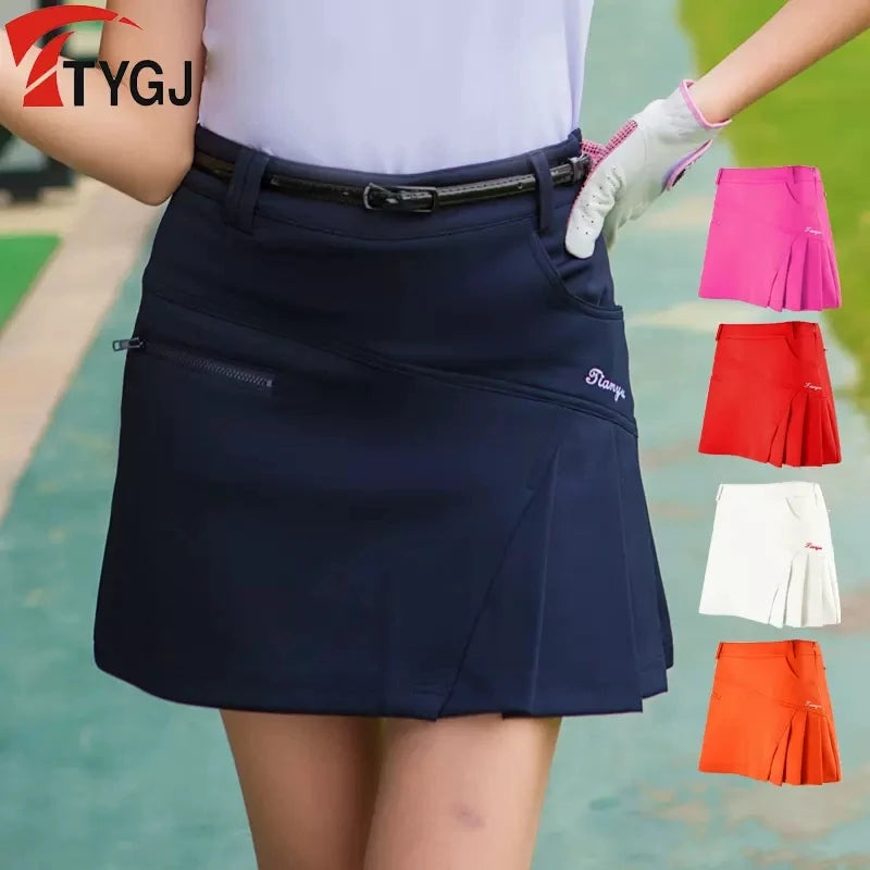 High Waist Pleated Tennis and Golf Skirt