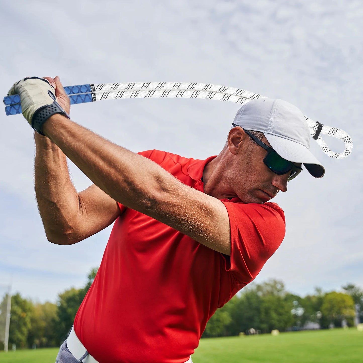 Corde d'entraînement au swing de golf - Entraîneur portable pour débutants et amateurs