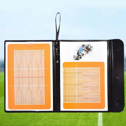 2 In 1 Foldable Volleyball  Coaching Clipboard With Marker Pen