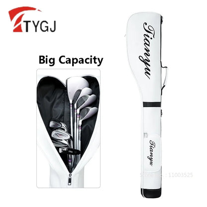 TTYGJ Lightweight PU Leather Golf Gun Bag