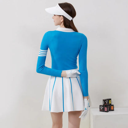 Women's Golf Knitted Sweater & Skirt Set