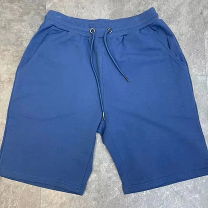 Sommer-Shorts aus Baumwolle mit Kordelzug in der Taille für Herren