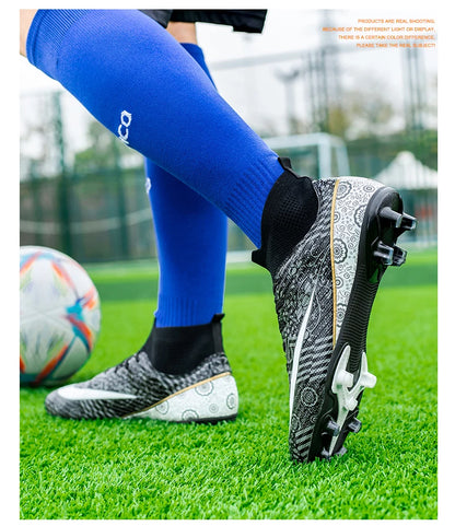 Chaussures de football antidérapantes sur gazon pour hommes