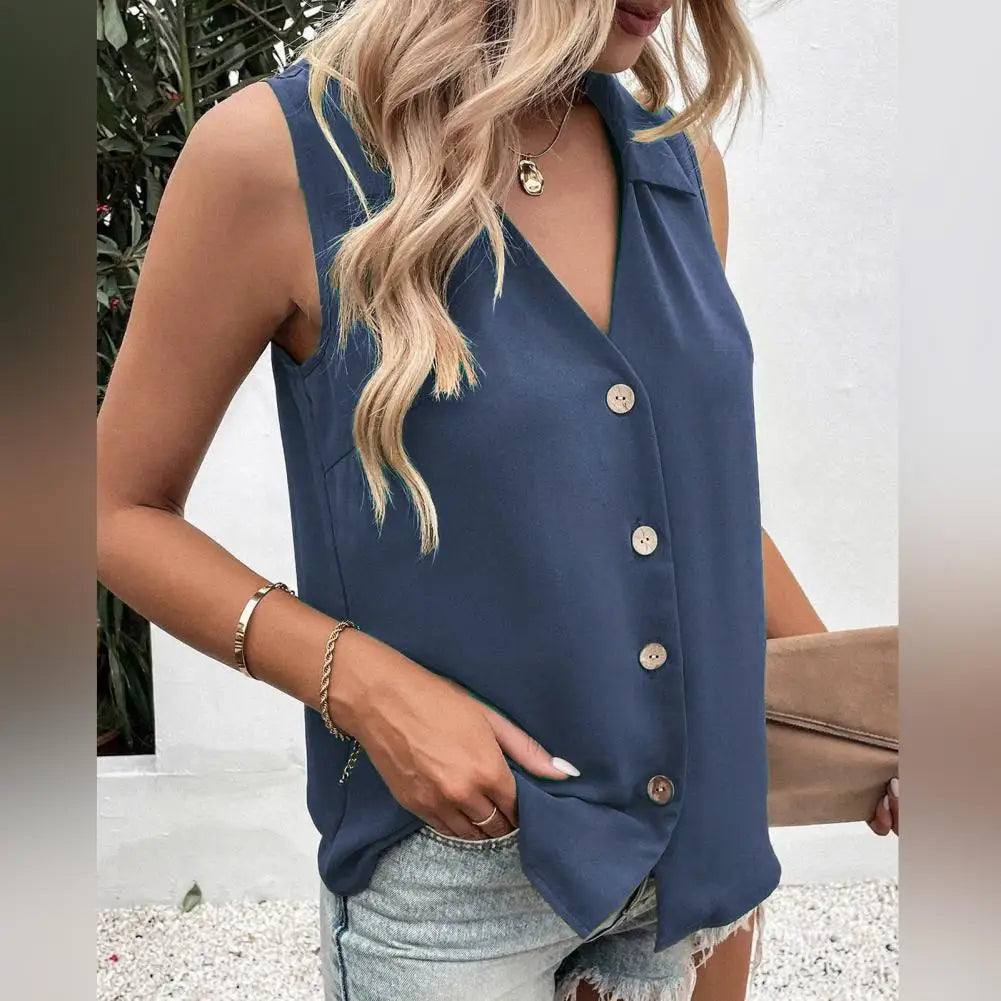 Women's Silk V-Neck Oversize Tank