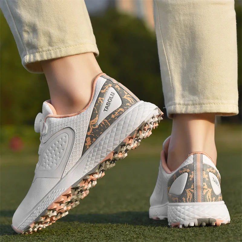 New Women's Golf Shoes with Rotating Buckle