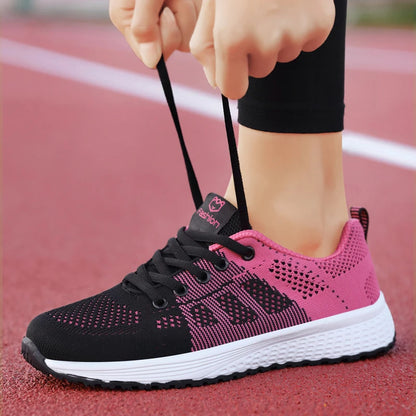 Women’s Casual Breathable Mesh Lace-Up Sneakers