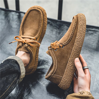 Mocassins à lacets rétro tendance pour hommes