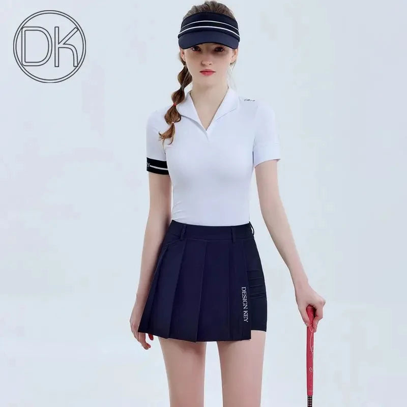 Combinaison de golf pour femmes – T-shirt slim à séchage rapide et jupe de golf respirante