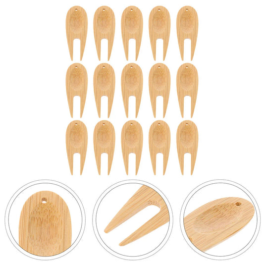 20 Pcs Bamboo Golf Divot Repair Tools - Eco-Friendly Set