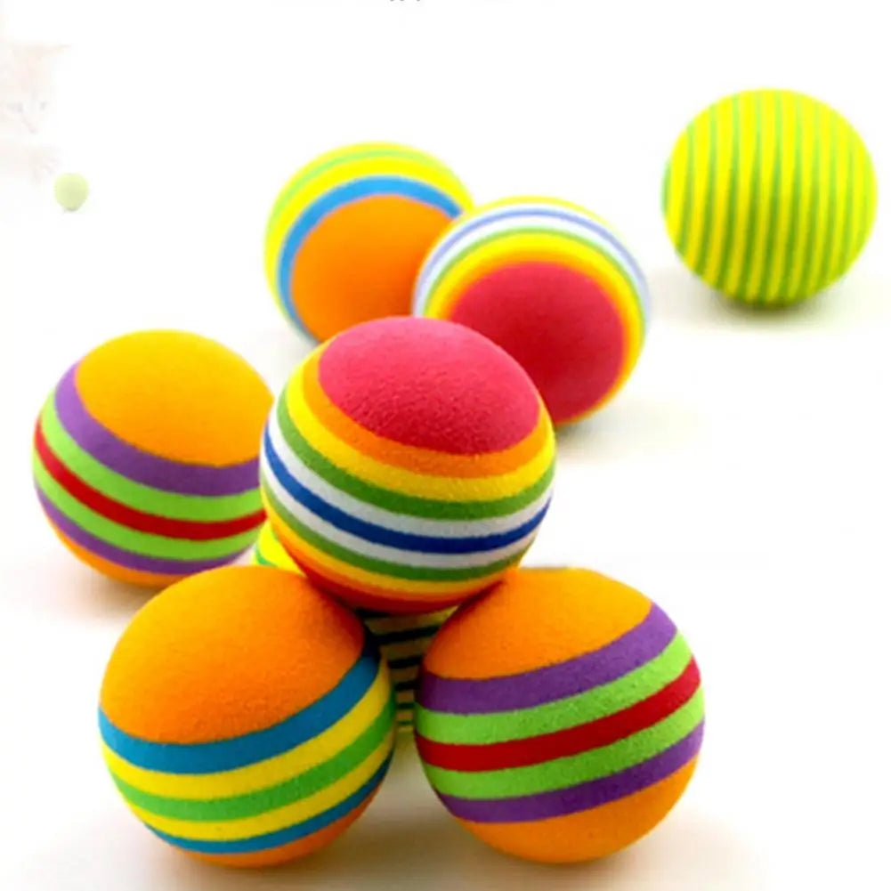 10 Stück Schaumstoff-Golfbälle, Regenbogenschwamm, Golf-Übungsball