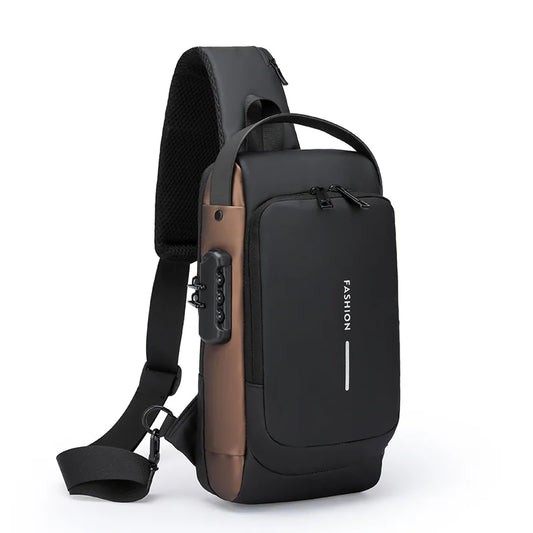 Men Multifunction Anti Theft USB Shoulder Bag - Backpack