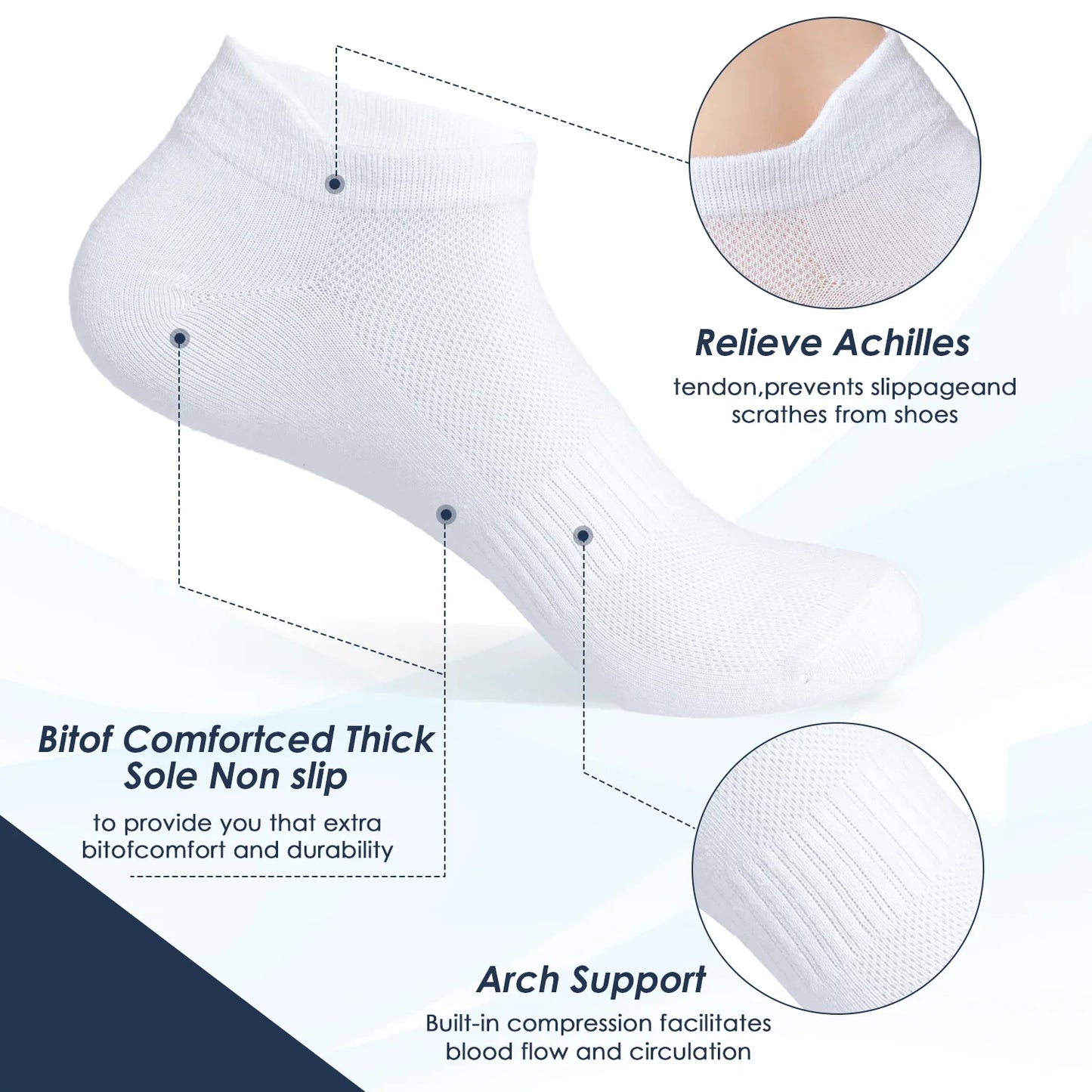 Chaussettes en coton pour hommes et femmes