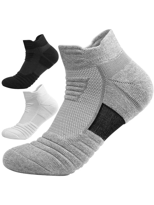 3 Pairs Mesh Sports Terry Socks