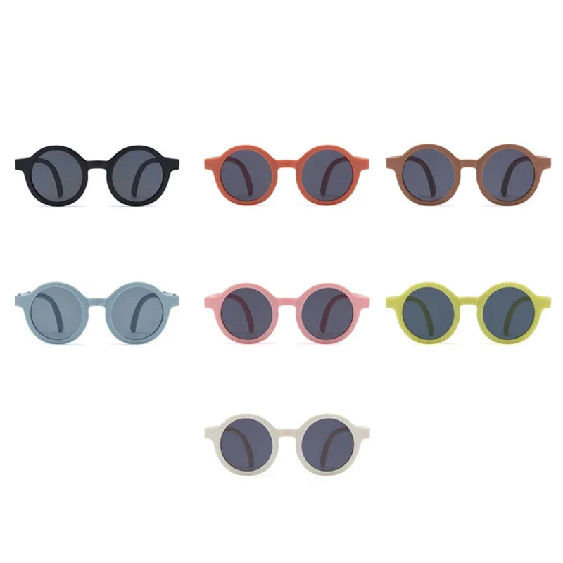 Lunettes de soleil rondes pliables pour enfants