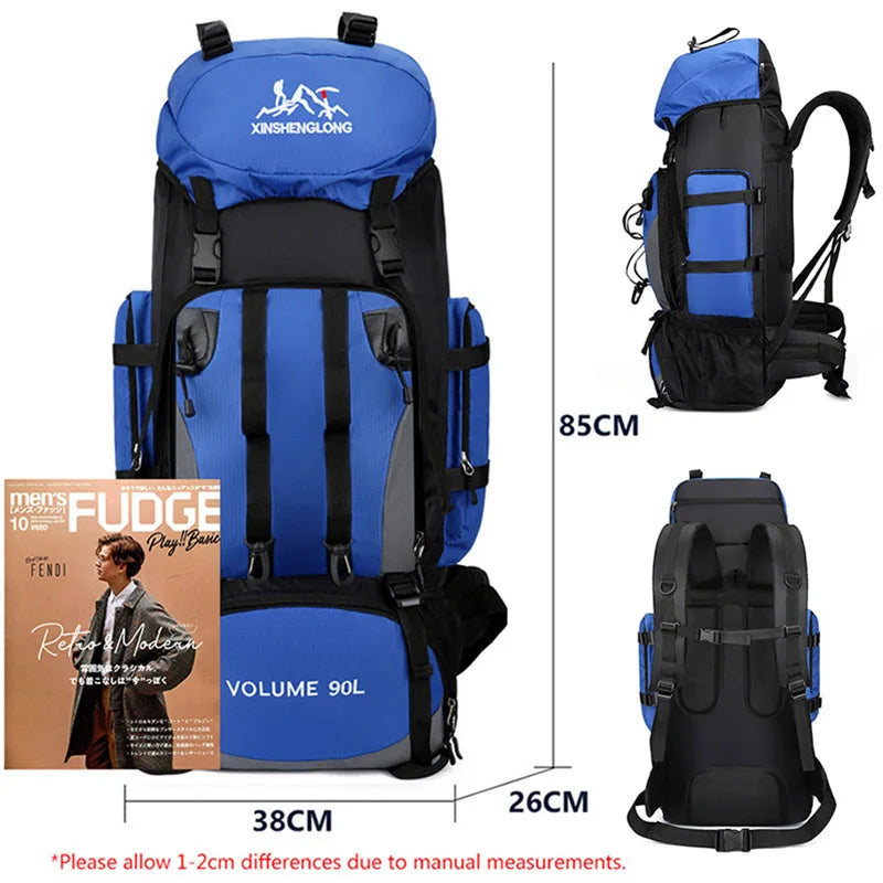 90L Waterproof Hiking Backpack - Sports Bags