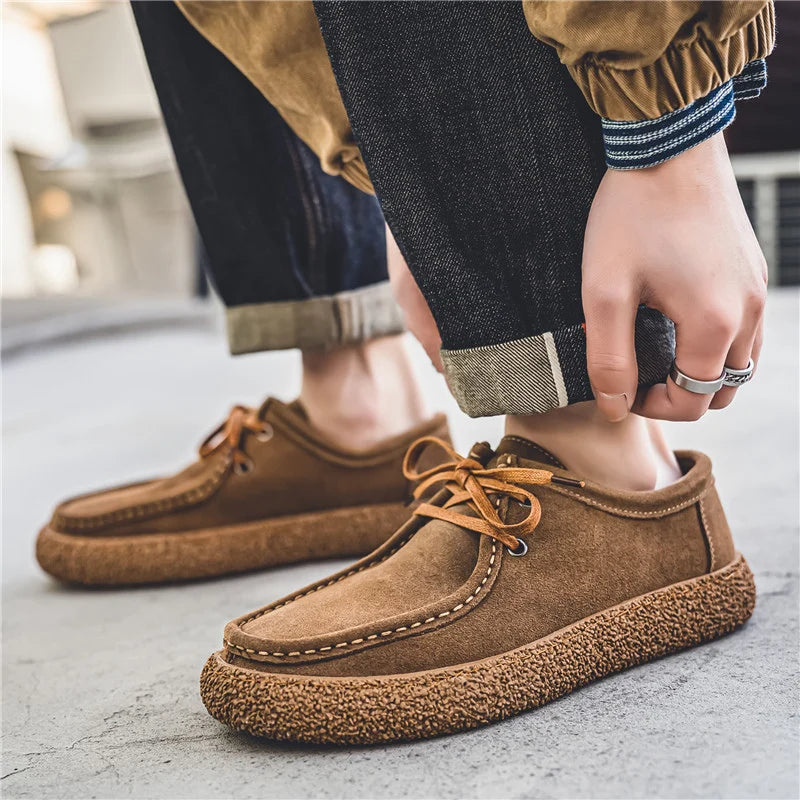 Mocassins à lacets rétro tendance pour hommes