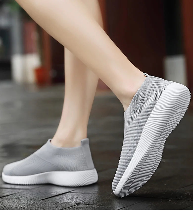 Chaussures plates élastiques respirantes pour femmes