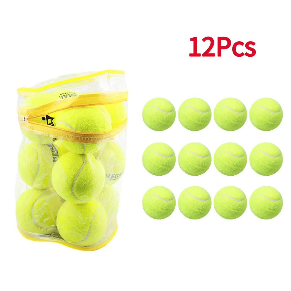 Paquet de 12 balles d'entraînement de tennis à pression en caoutchouc épais