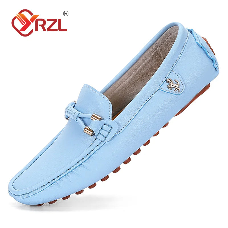 YRZL Mocassins Hommes Chaussures en Cuir Faites à la Main Chaussures de Conduite décontractées Chaussures à enfiler Chaussures de Luxe Confortables Mocassins Chaussures pour Hommes Grande Taille 37-48