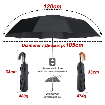 Véritable parapluie pliant automatique Parachase pour les entreprises