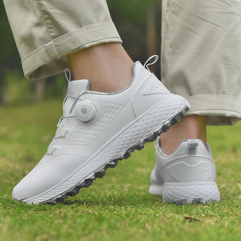 Waterproof Non Slip Lock Button Golfer Shoes
