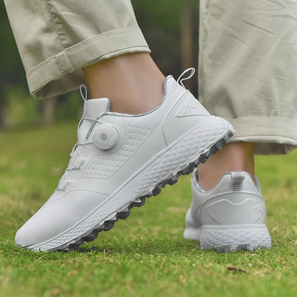 Waterproof Non Slip Lock Button Golfer Shoes