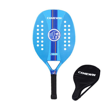 Hochwertiger Beach-Tennisschläger aus 3K-Carbon und Glasfaser mit Tasche und Ball