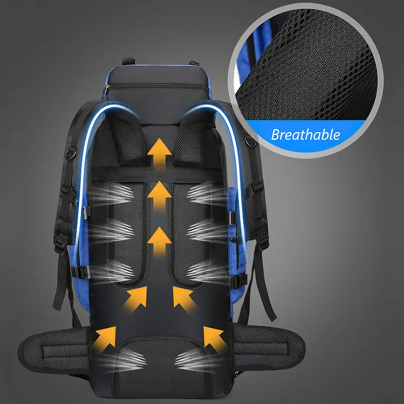 90L Waterproof Hiking Backpack - Sports Bags