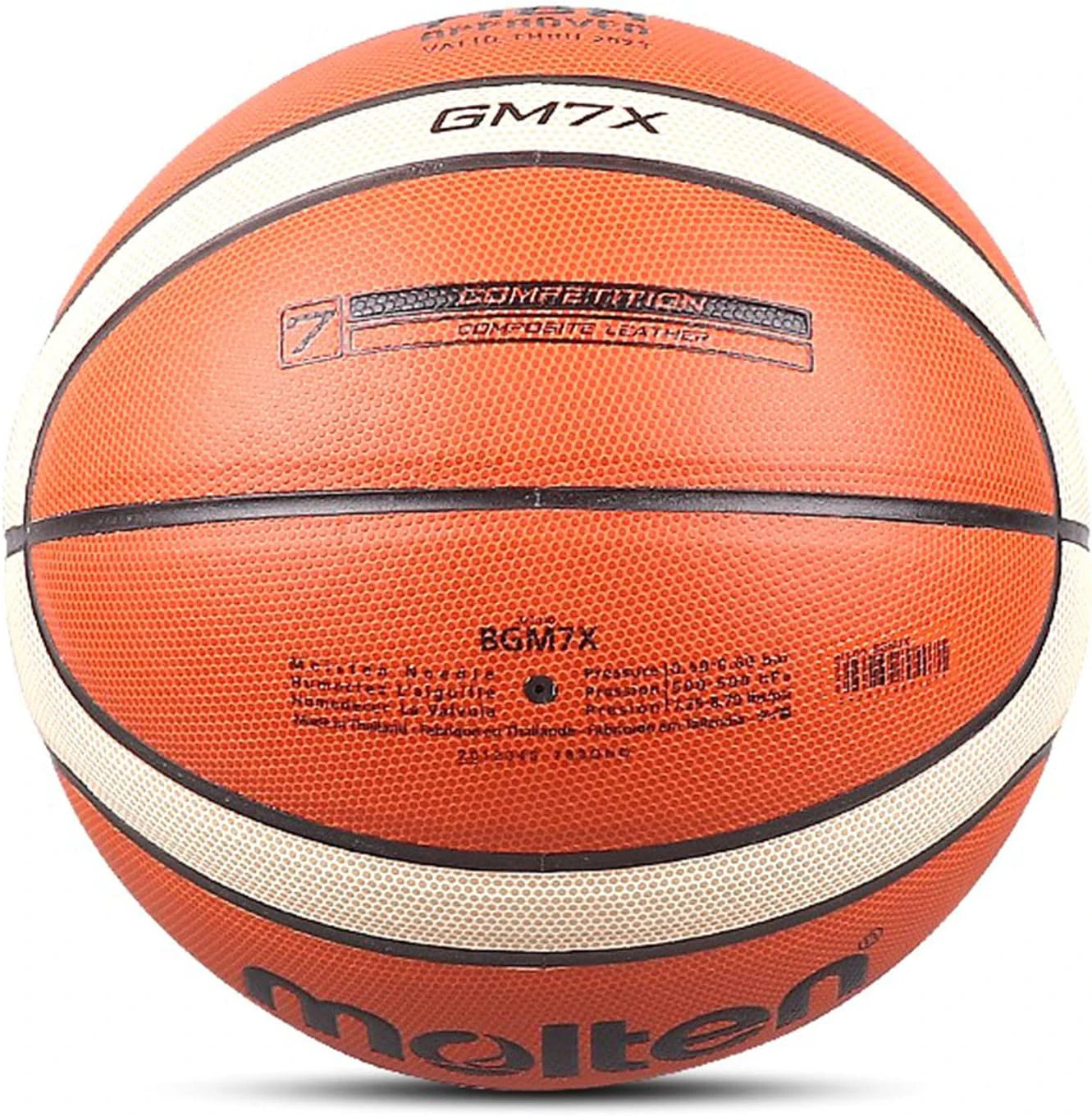 Ballon de basket Molten GM7X - Ballon de compétition officiel standard