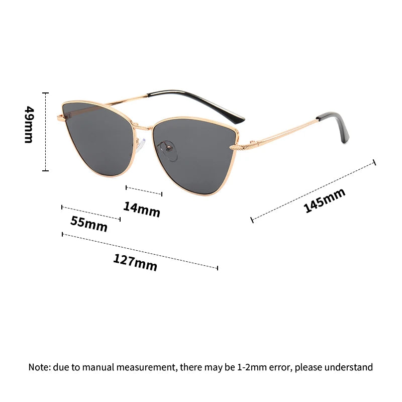 Cat Eye Frame Retro Sun Shades Women Sunglasses